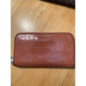 Miu Miu Croc Emboss Wallet